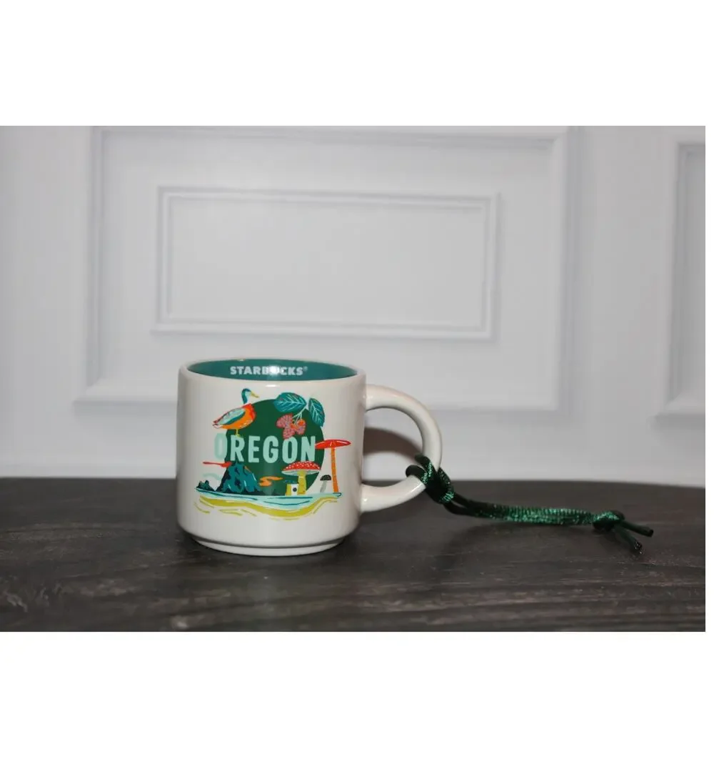Starbucks Oregon Discovery Series 2oz Ornament Mug Mini Cup NOT FULL SIZE